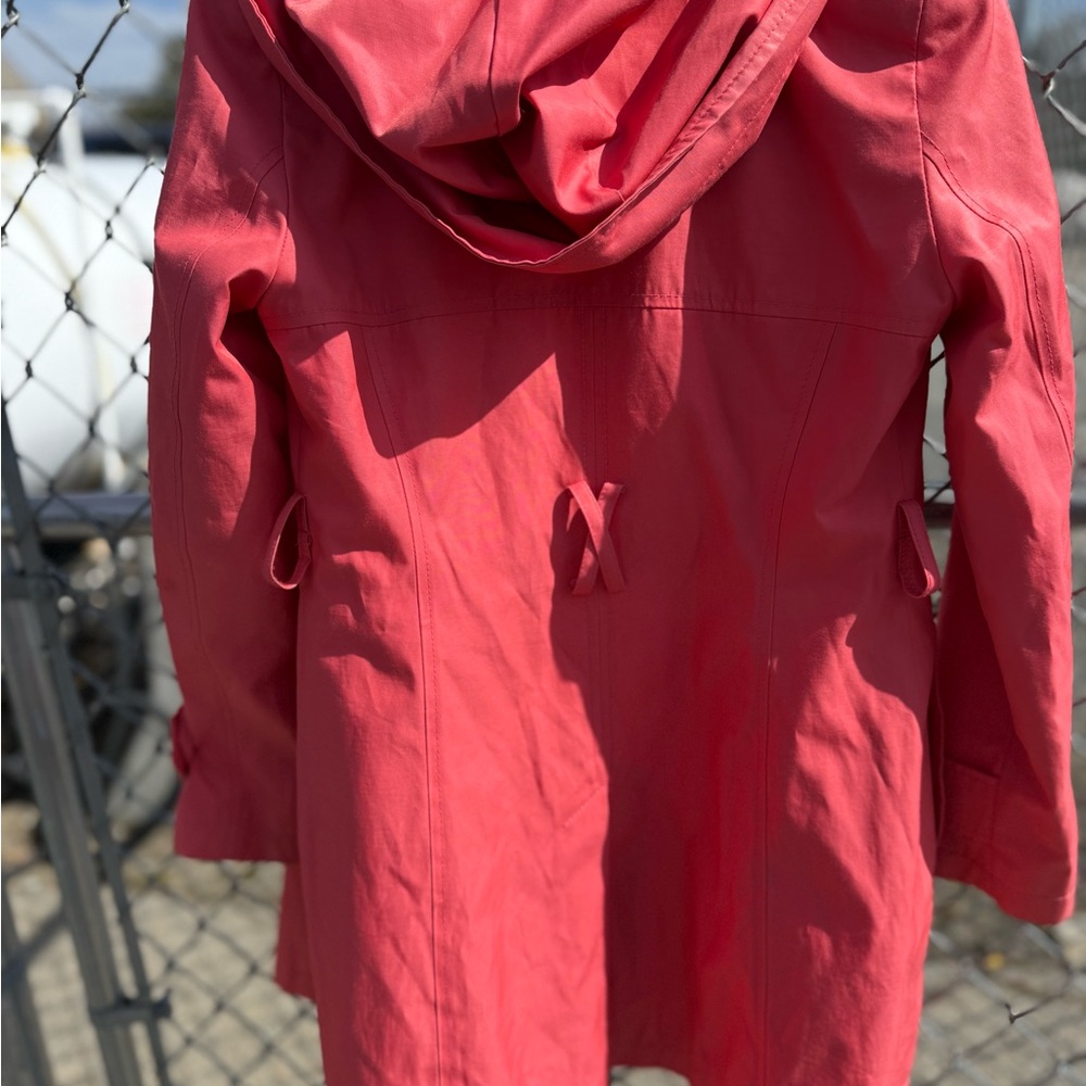 Halogen Coral Double-Breasted Trench Coat - Picture 3 of 9